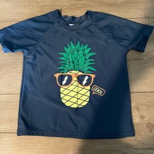 Kids 3t Navy Pineapple Sunglasses Summer Swim Top